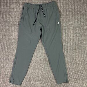 Gymshark Arrival Woven Joggers Pants Slim Fit Tapered Leg Men's Large Gray